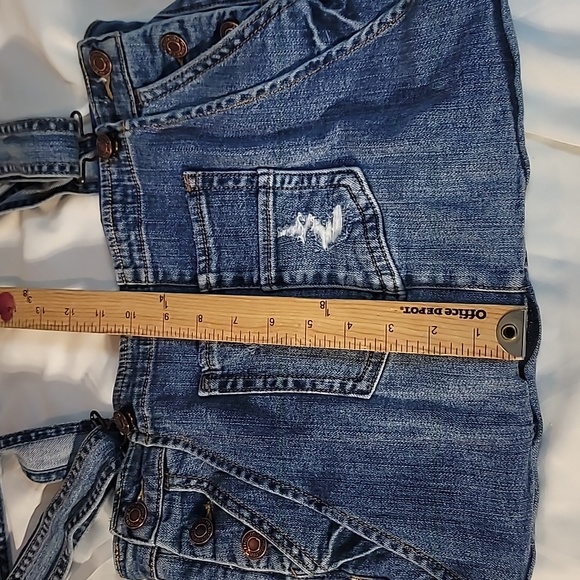 Denim bag made from upcycled denim overalls - Picture 3 of 5